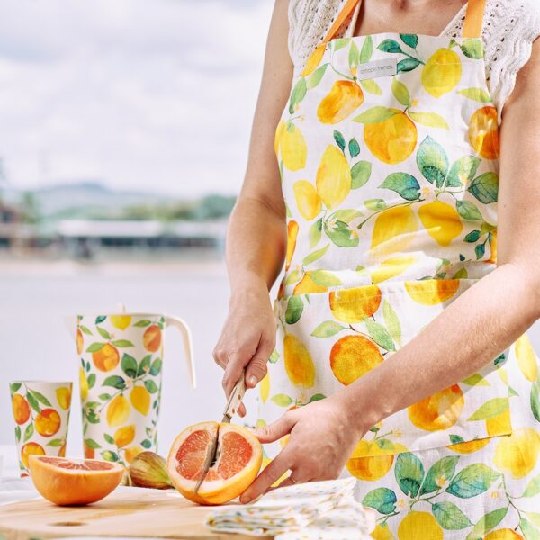 Apron – Linen – Amalfi Citrus