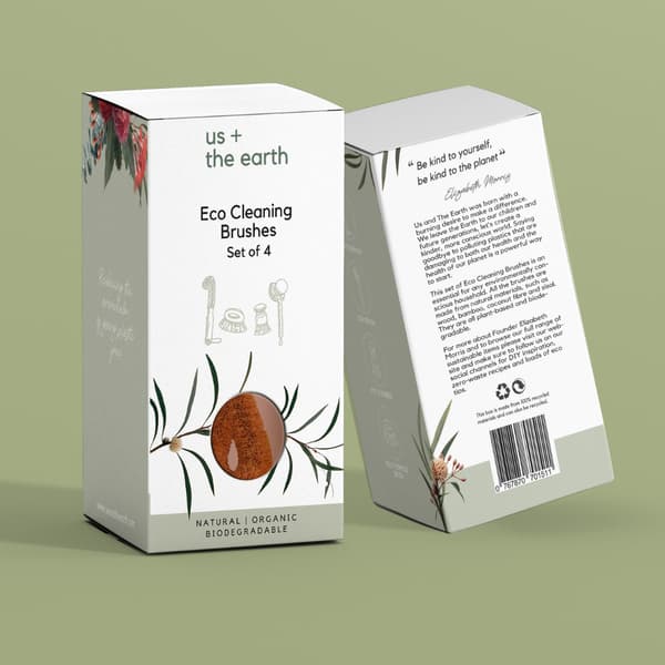 NATURAL CLEANING BRUSHES - boxed set of 4