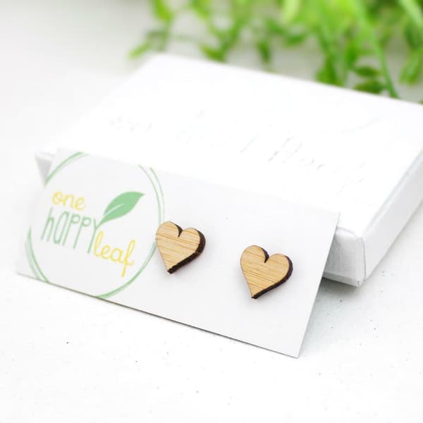 Love Heart Stud Earrings