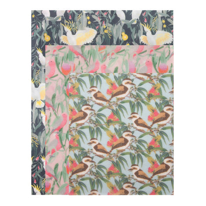 Reusable beeswax food wraps - Native Birds