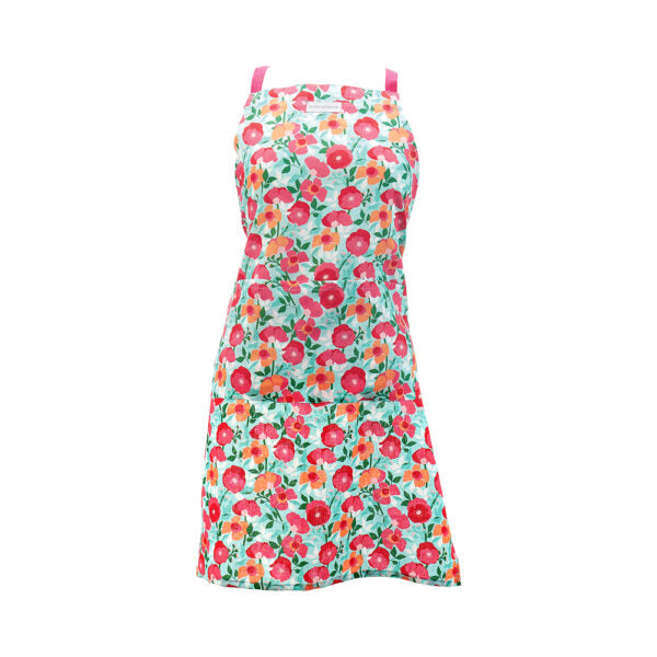 Apron – Linen – Sherbet Poppies