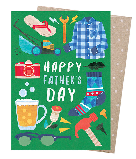 Father's day card 100% recycled - Dad Things