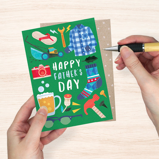 Father's day card 100% recycled - Dad Things