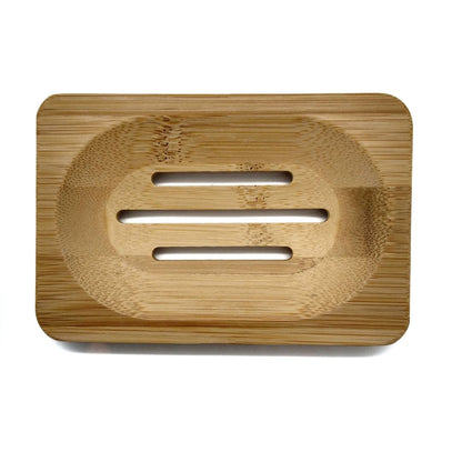 Bamboo shampoo bar drainer dish