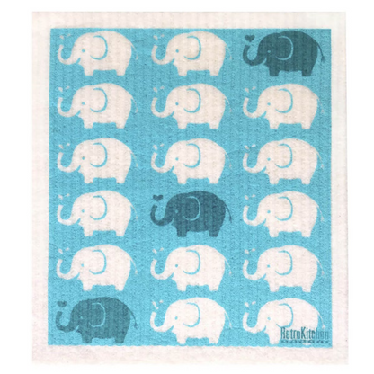 Compostable Sponge Cloth - Elephants