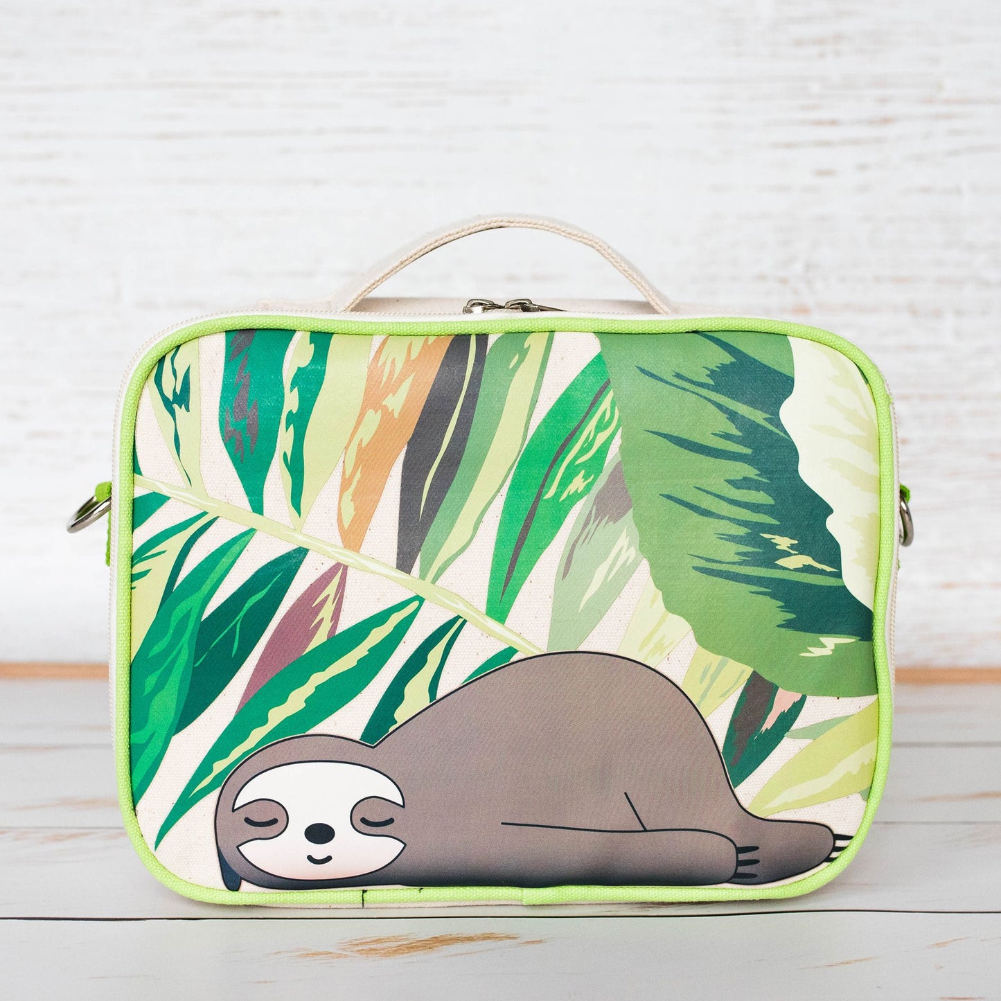 Organic Cotton Insulated Lunch Bag - Sloth