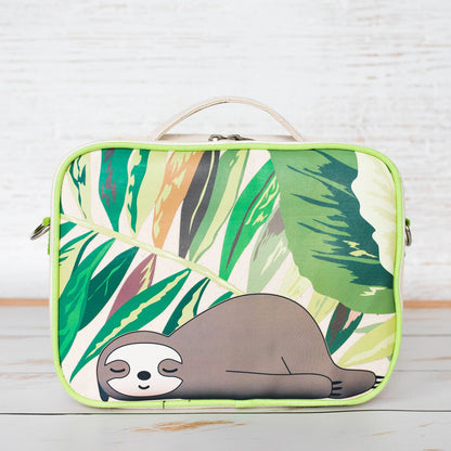 Organic Cotton Insulated Lunch Bag - Sloth