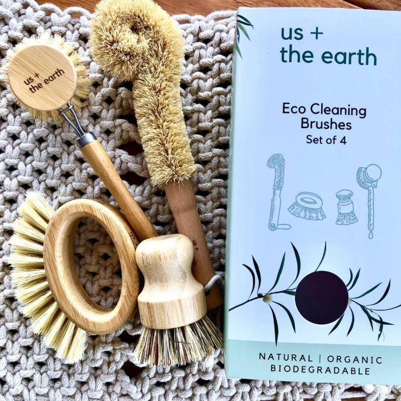 NATURAL CLEANING BRUSHES - boxed set of 4