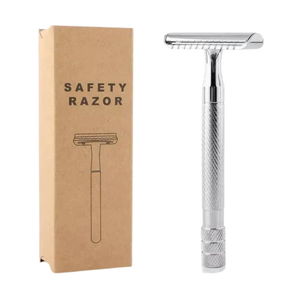 Stainless Steel Safety Razor - Silver