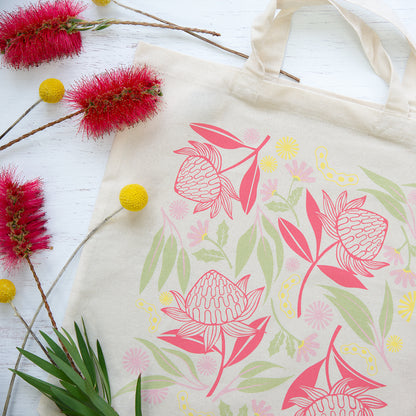 Tote Bag - Waratah Whirl