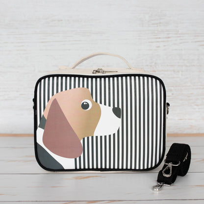 Organic Cotton Insulated Lunch Bag - Beagle