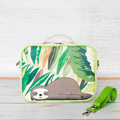 Organic Cotton Insulated Lunch Bag - Sloth