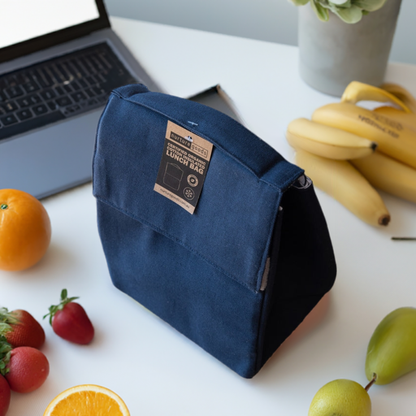 Certified Organic Insulated Lunch Bag - Ocean Blue